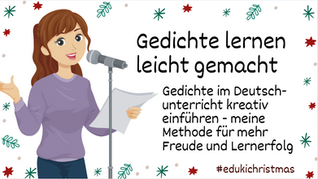Weihnachtsgedichte im Deutschunterricht der Grundschule - meine Methode für leichteres Lernen 