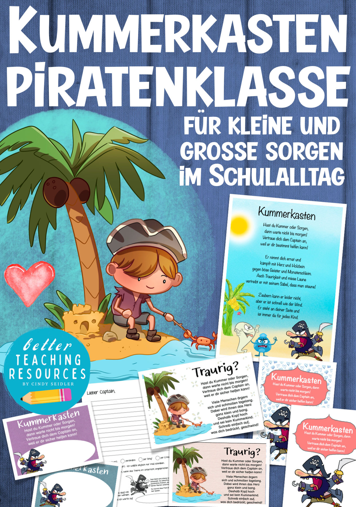 Piratenklasse Klassenmotto Piraten Abenteuer Grundschule Sorgenbox Bastelvorlage