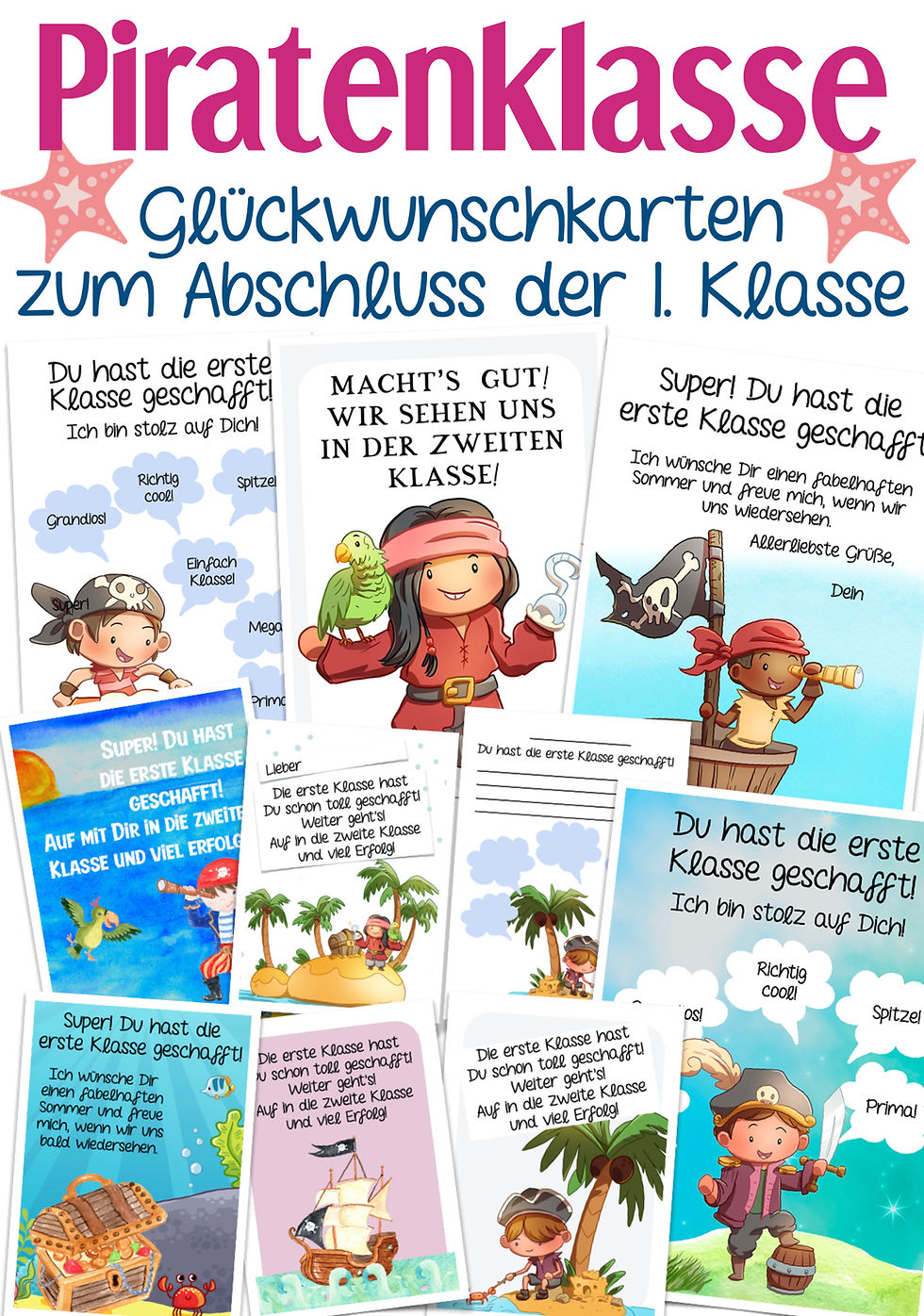 Miniaturbild: Piratenklasse Material für die Grundschule  Abschluss 1. Klasse Vorlage Klassenmaskottchen Grundschule