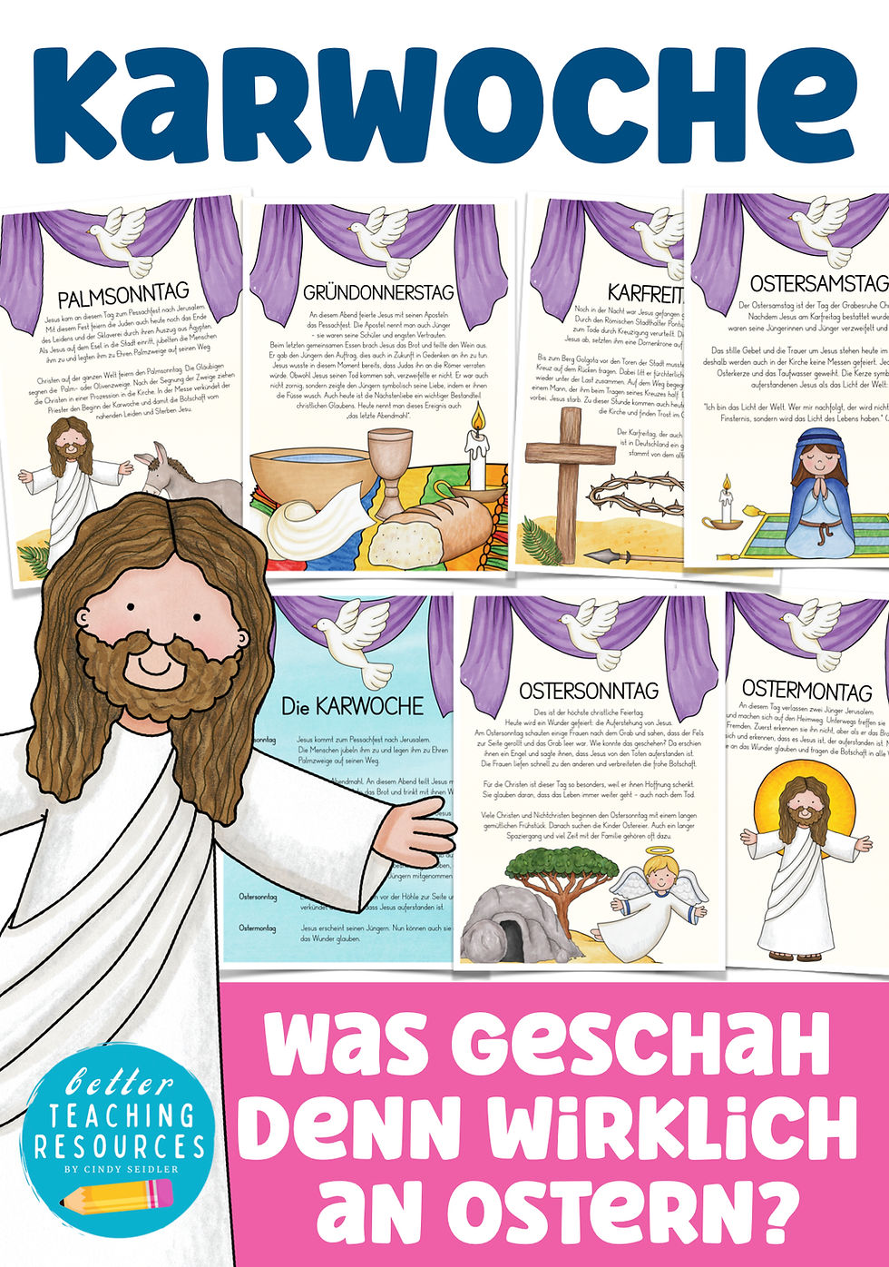 Was geschah in der Karwoche und warum feiern wir Ostern? Lesetexte Religion  Unterrichtsmaterial Grundschule
