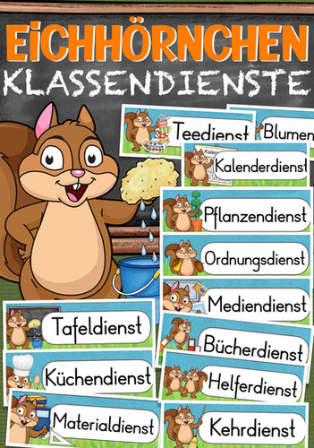 Eichhörnchenklasse Klassendienste Klassentier Eichhörnchen ...