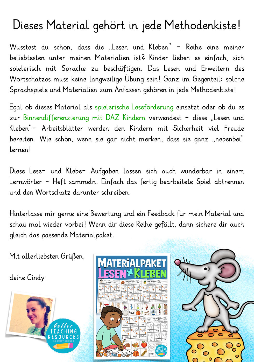Miniaturbild: Präpositionen Unterrichtsmaterial Lesen und Kleben Grundschule Deutsch als Zweitsprache PDF Material