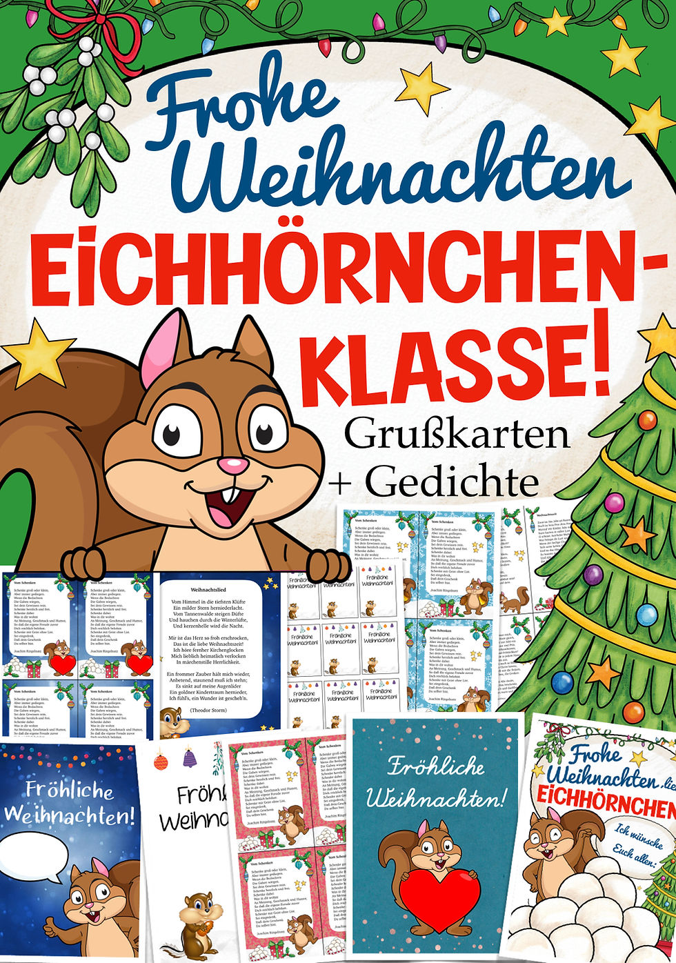 Miniaturbild: Weihnachten Eichhörnchenklasse Materialpaket Schulanfang Grundschule  Klassentier Eichhörnchen Klassenmaskott