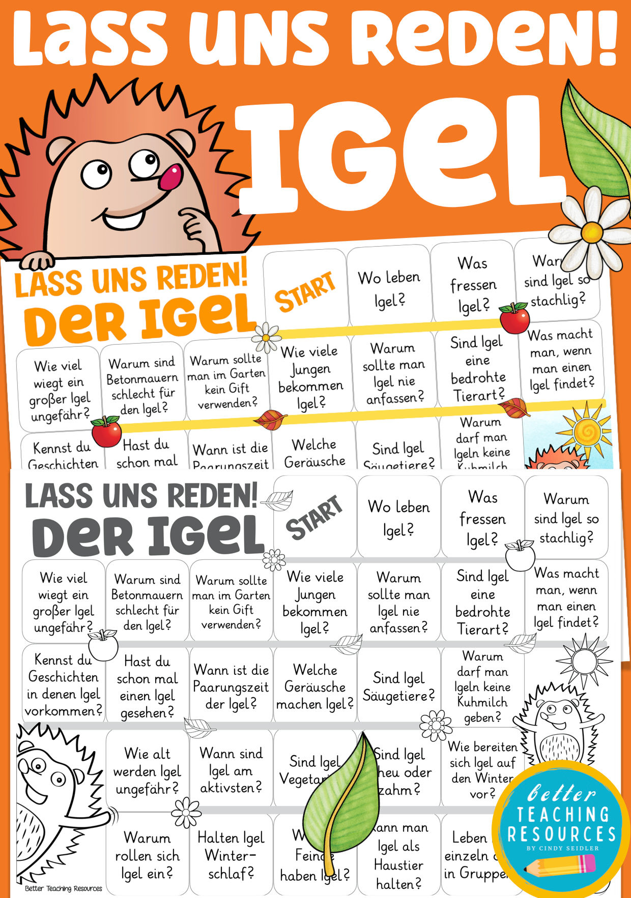 Igel Sachunterricht Unterrichtsmaterial Grundschule Plauderbrettspiel Lass uns reden Tiere PDF