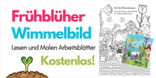 Frühblüher im Sachunterricht - kostenloses Wimmelbild für die Grundschule 