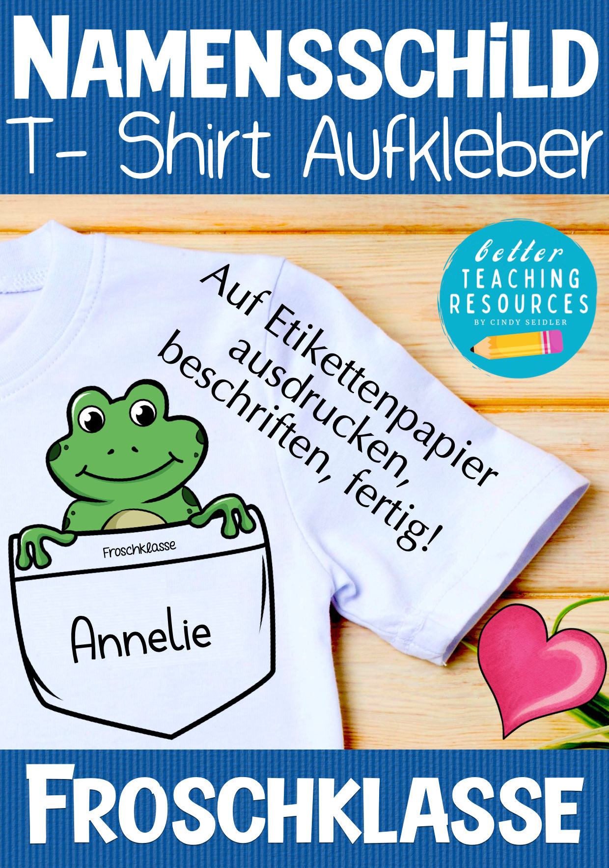 Froschklasse Klassentier Frosch Namensschilder Grundschule Vorlage