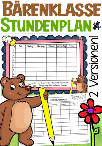 B renklasse Stundenplan Klassentier B r PDF Vorlage Grundschule b-renklasse-stundenplan-klassentier-b-r-pdf-vorlage-grundschule