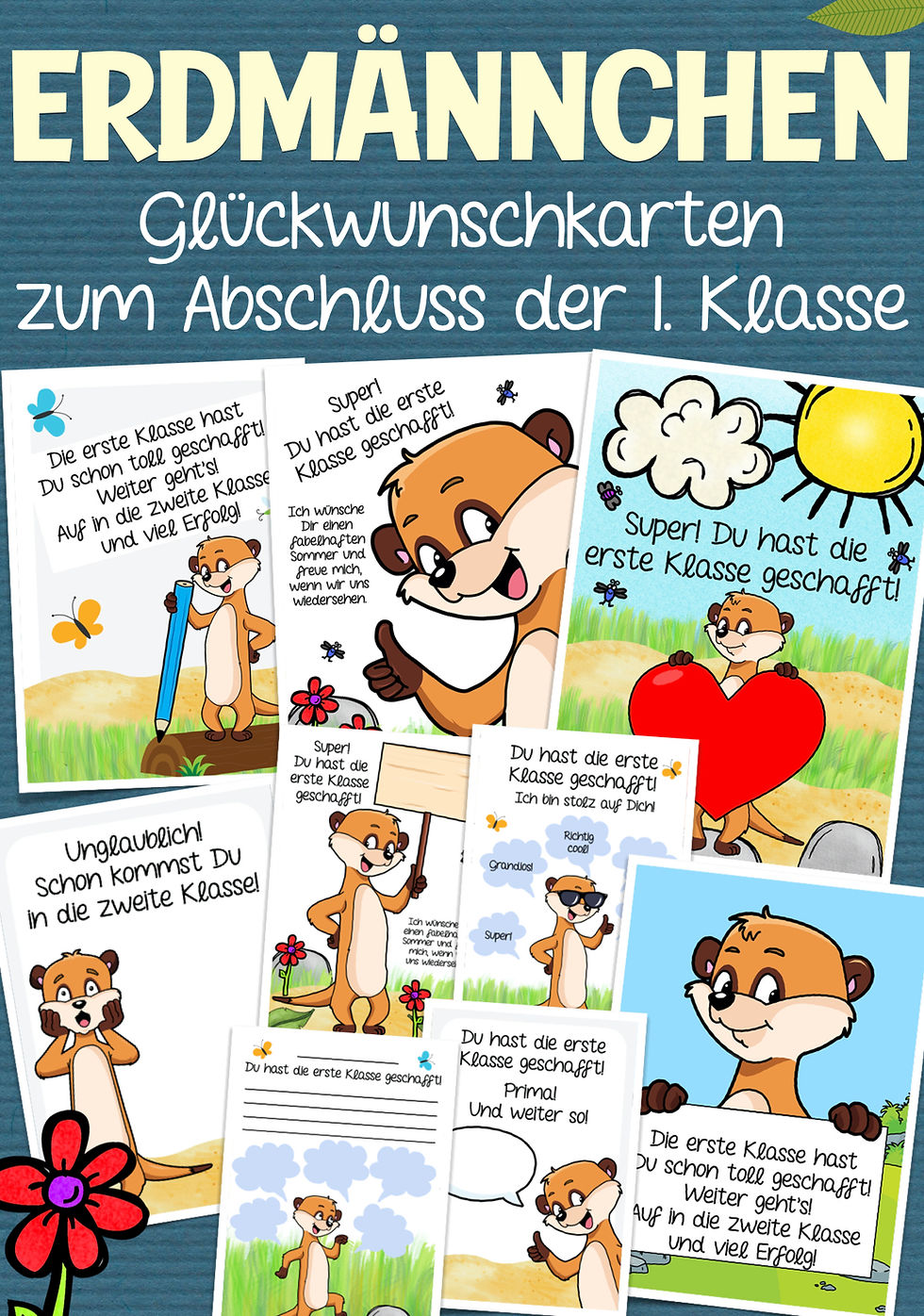 Miniaturbild: Erdmännchenklasse Klassentier Erdmännchen Grundschule Abschluss 1. Klasse Grüße
