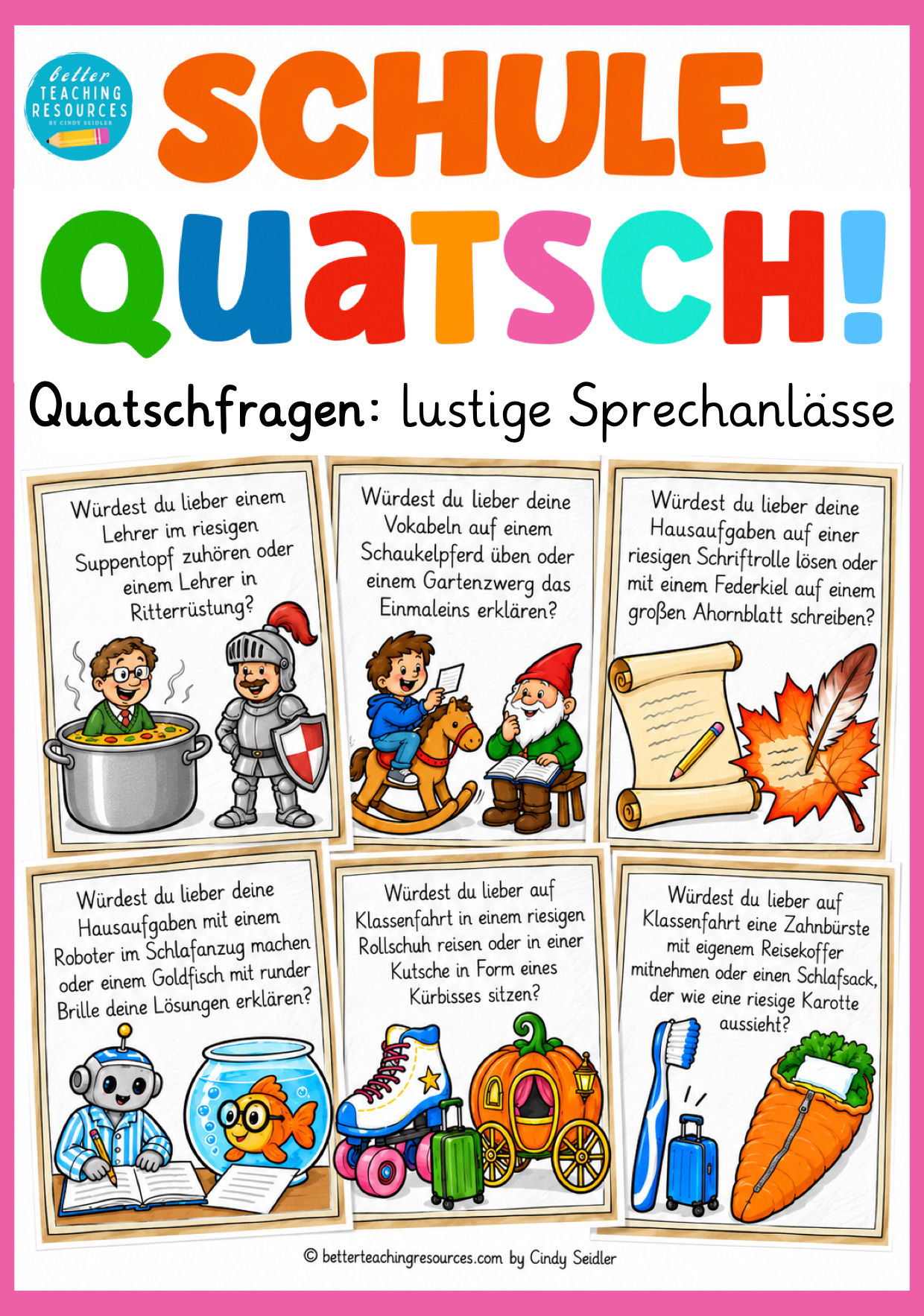 Schule Quatschfragen – 45 Sprechanlässe für Deutsch und DaZ