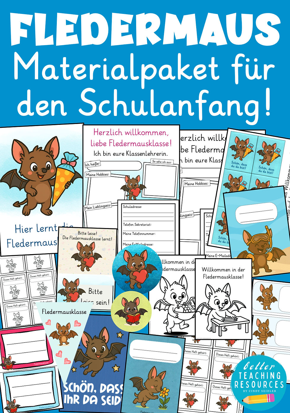 Fledermausklasse Klassentier Fledermaus Schulanfang Materialpaket