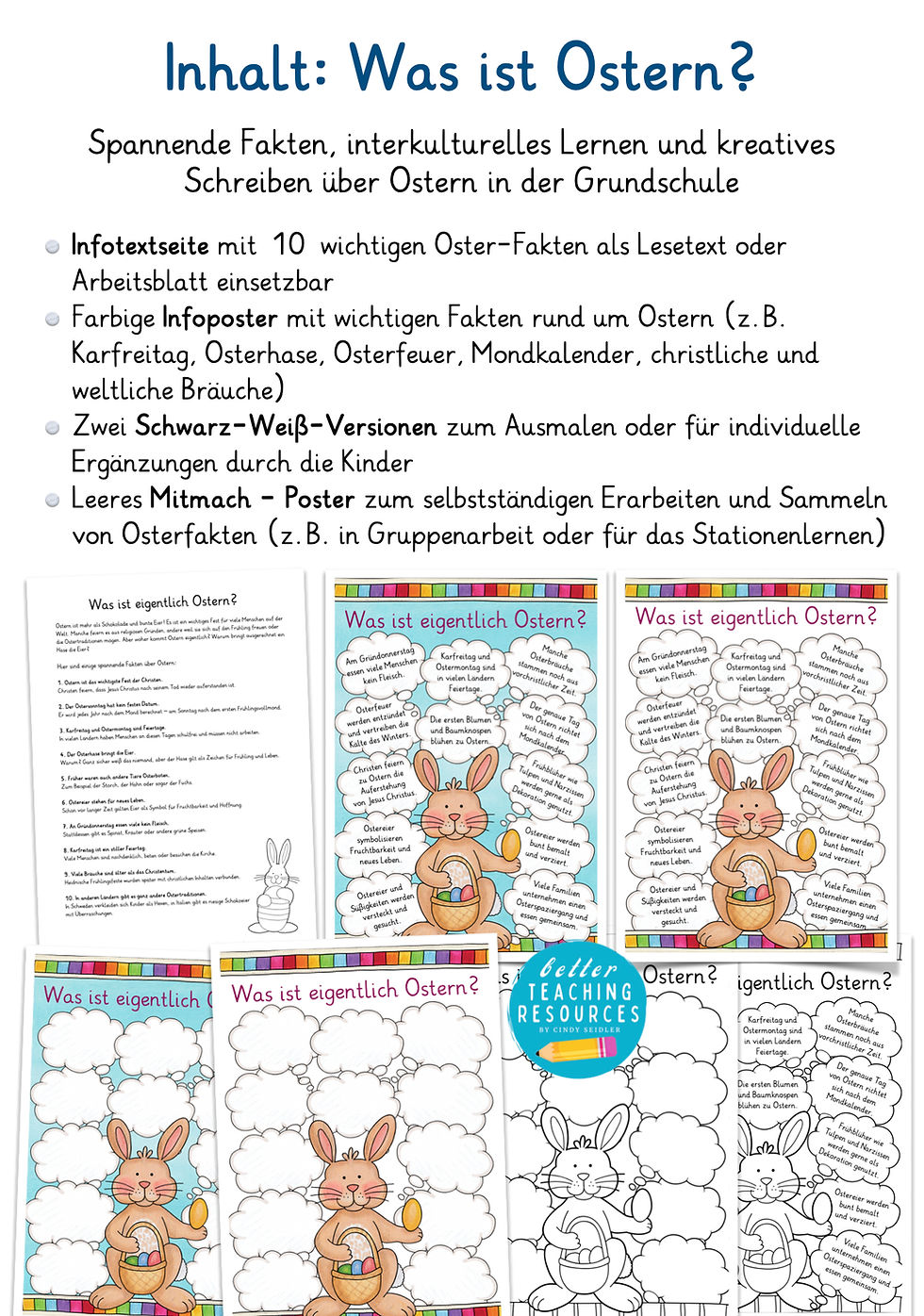 Was ist Ostern? Traditionen und Brauchtum, kreatives Schreiben Grundschule Unterrichtsmaterial PDF