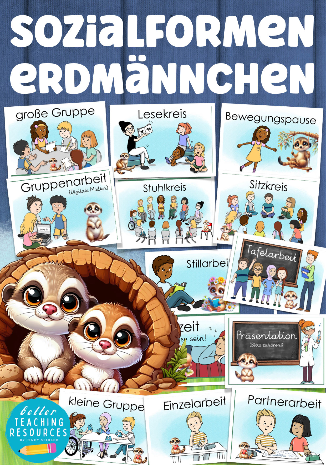 Erdmännchenklasse Klassentier Erdmännchen Sozialformen Klassenmaskottchen Grundschule