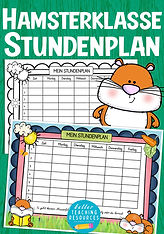 Stundenplan für die Hamsterklasse mit dem Klassentier Hamster.