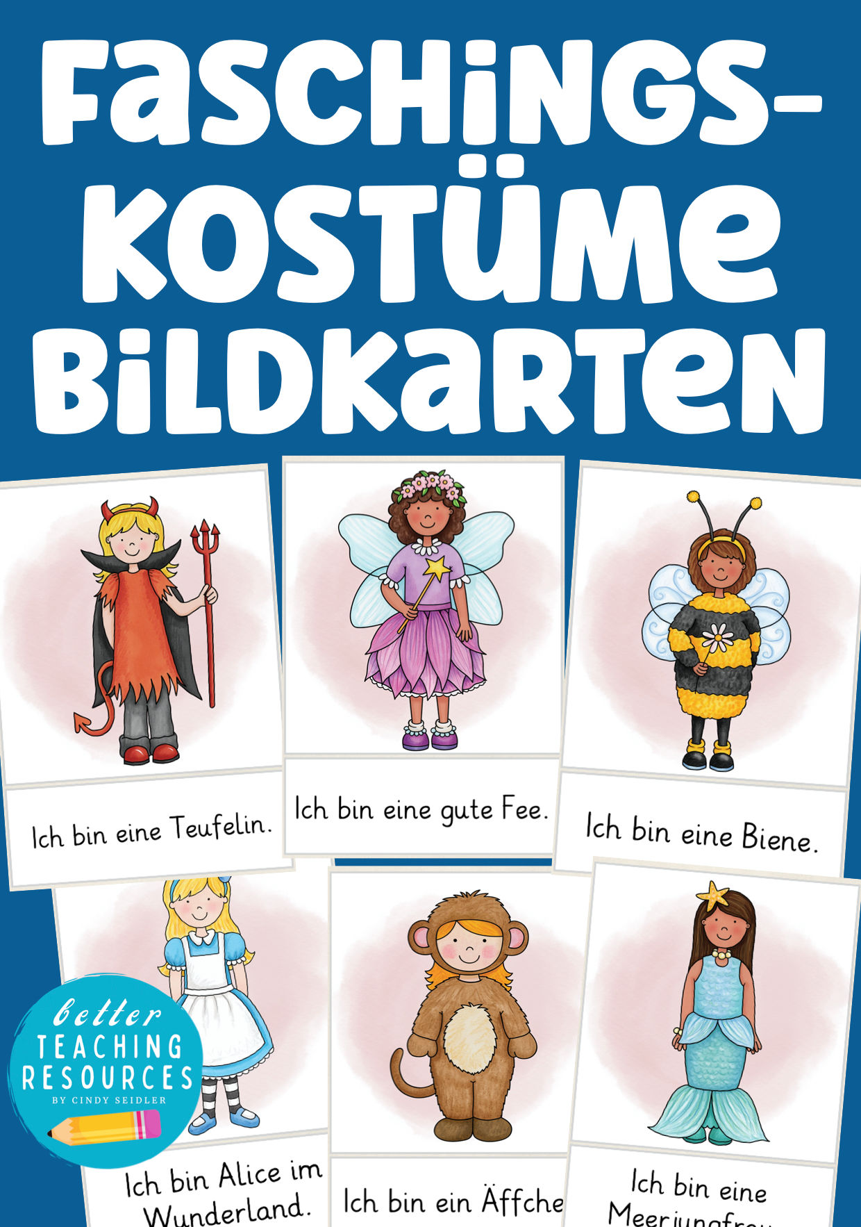 Fasching Bildkarten Karneval Bild- und Wortkarten Deutsch und Deutsch als Zweitsprache in der Grundschule