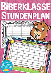 Stundenplan für die Biberklasse mit dem Klassentier Biber.