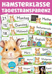 Hamsterklasse Tagestransparenz für das Classroom Management in der Grundschule Klassentier Hamster