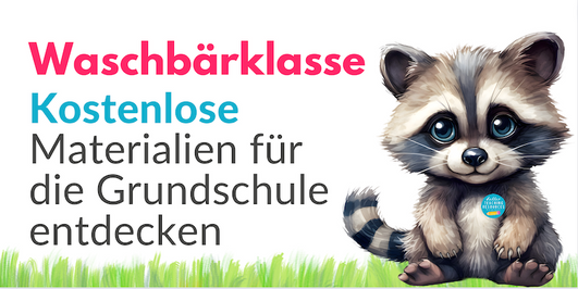 Waschbärklasse Ideen und kostenlose Materialien für den Schulanfang in der Grundschule finden. Unterrichtsmaterialien für das Klassenmaskottchen / Klassentier Waschbär