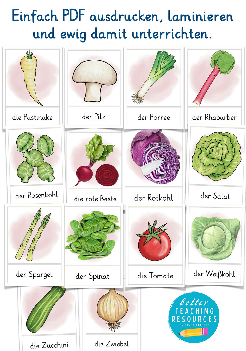 Miniaturbild: Obst und Gemüse Bildkarten Deutsch als Zweitsprache und Sachunterricht in der Grundschule