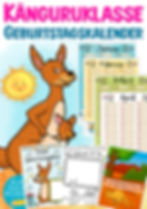 Känguruklasse Klassentier Känguru Grundschule Vorlage Klassenzimmer dekorieren