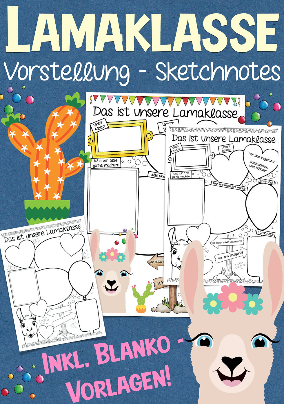 Lamaklasse Klassentier Lama Klasse vorstellen Klassenmaskottchen Grundschule Lamas