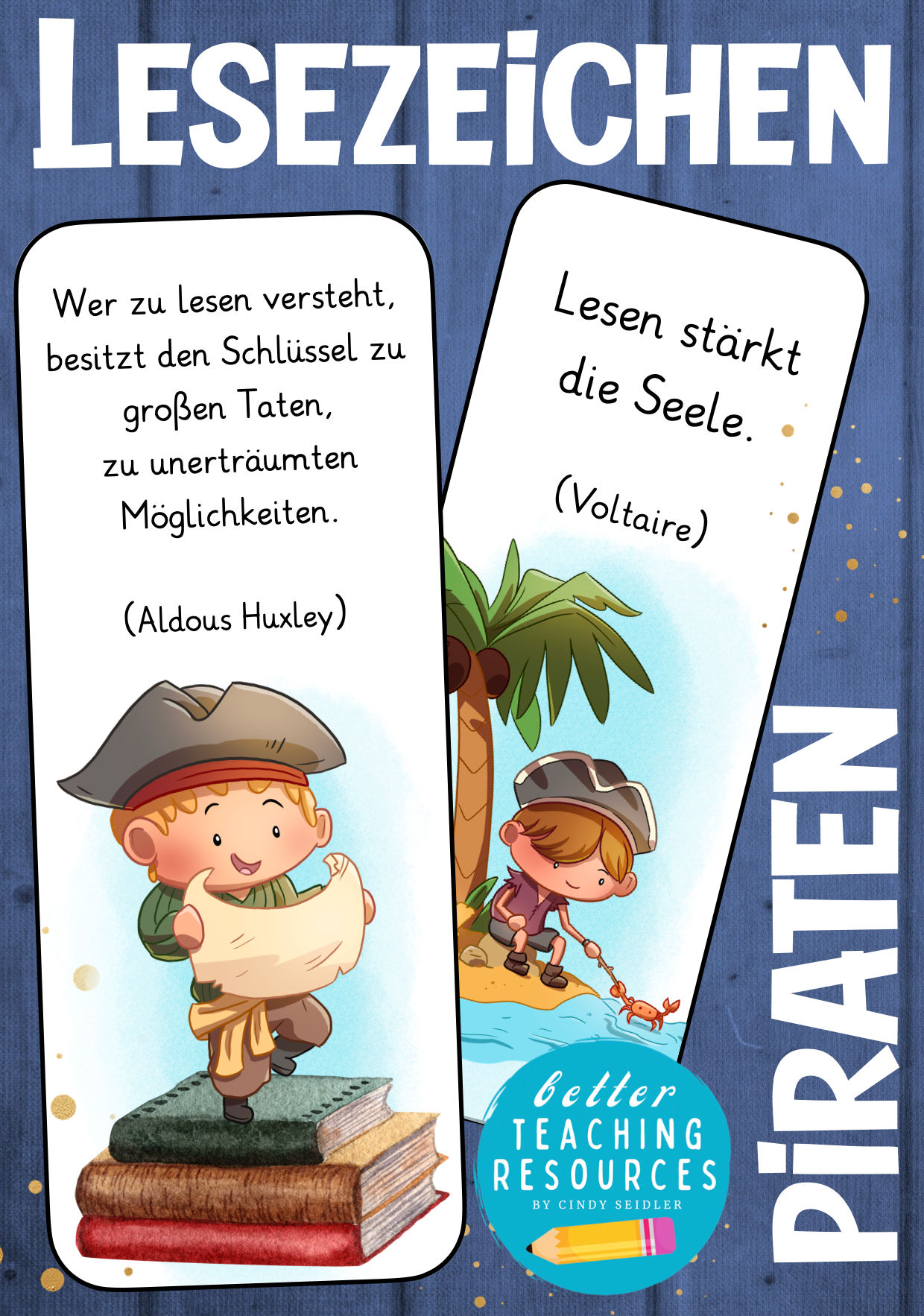 Piratenklasse Lesezeichen für das Klassenmotto Piraten Märchenklasse Grundschule