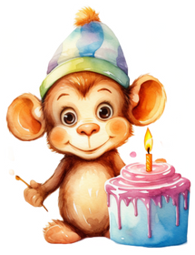 kostenloses Klassenmaskottchen Clipart für das Klassentier Affe