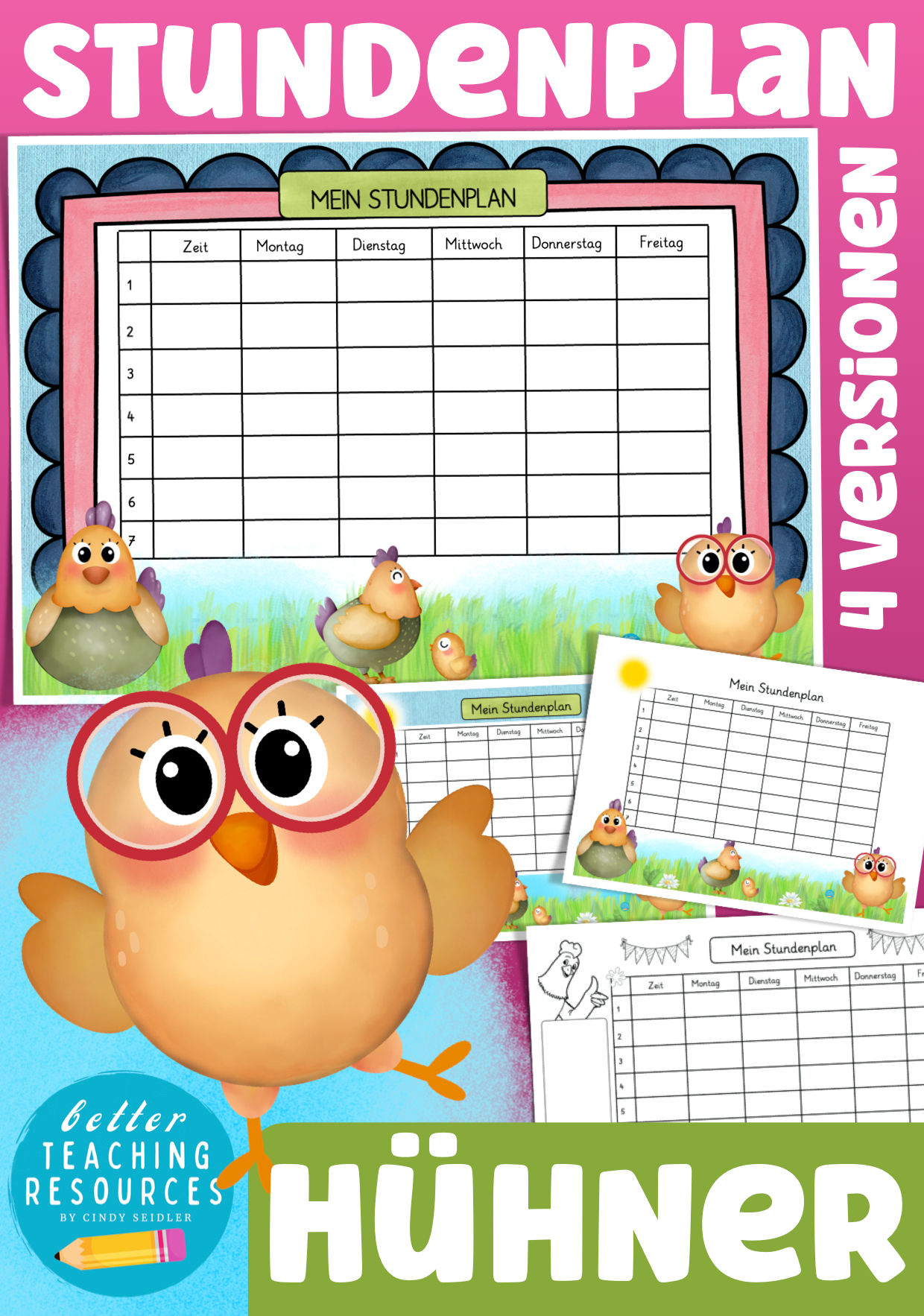 Hühnerklasse Klassentier Huhn Stundenplan Klassenmaskottchen Grundschule Hühner