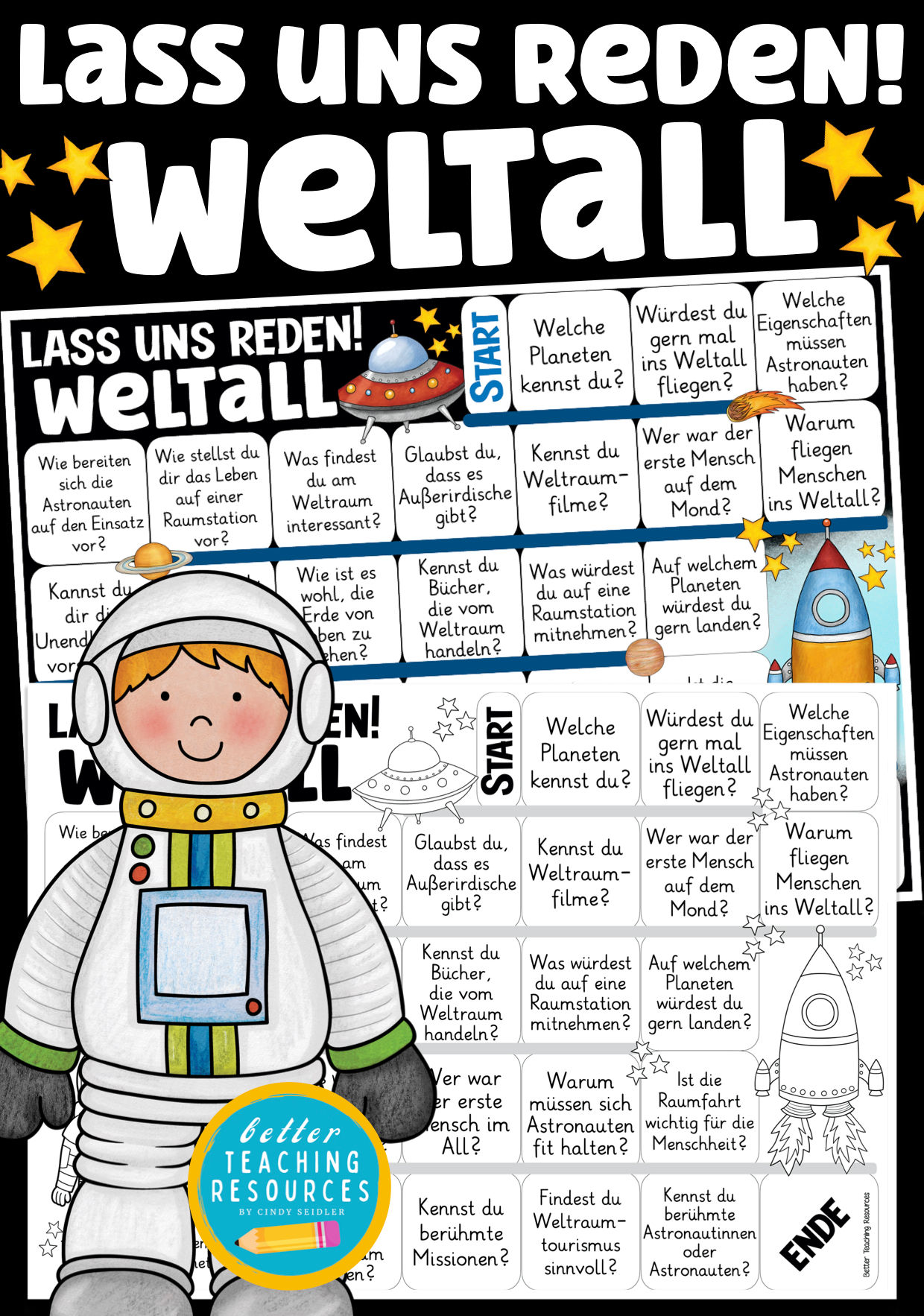 Plauderbrettspiel Lass uns reden Weltall Sachunterricht Grundschule Unterrichtsmaterial