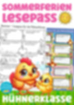 Hühnerklasse Klassentier Huhn Sommerferien Lesepass Klassenmaskottchen Grundschule