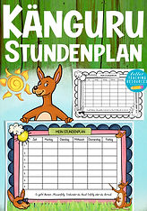 Stundenplan für die Känguruklasse mit dem Klassentier Känguru.