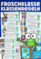 Froschklasse Klassentier Frosch Klassenregeln Unterrichtsmaterial Grundschule Regeln Vorlage PDF