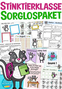 Stinktierklasse Materialpaket für den Schulanfang Grundschule und Einschulung / Schulanfang mit dem Klassentier Stinktier