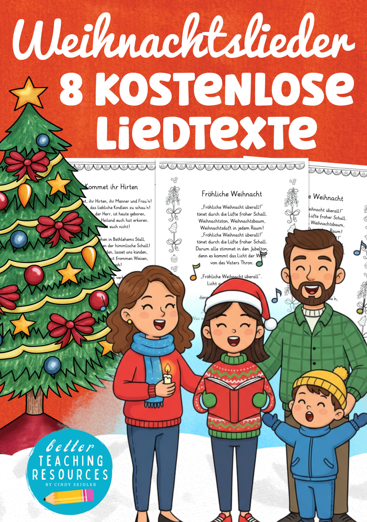 Weihnachtslieder Liedtexte zum ausdrucken für die Grundschule Singen im Advent kostenlos