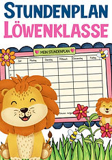 Materialvorschau: Stundenplan für die Löwenklasse.