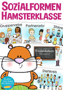 Hamster Sozialformen Tafeltransparenz Bildkarten Klassenmaskottchen Material Grundschule für das Klassentier Hamster