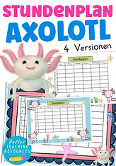 Materialvorschau: Stundenplan für die Axolotlklasse.