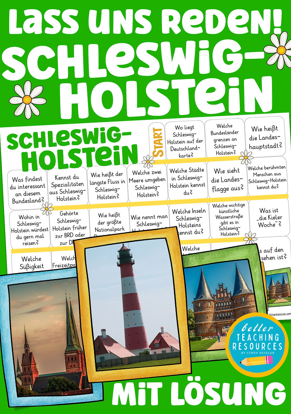 Schleswig - Holstein Landeskunde Deutschland Unterrichtsmaterial Grundschule Sachunterricht Plauderbrettspiel Lass uns reden