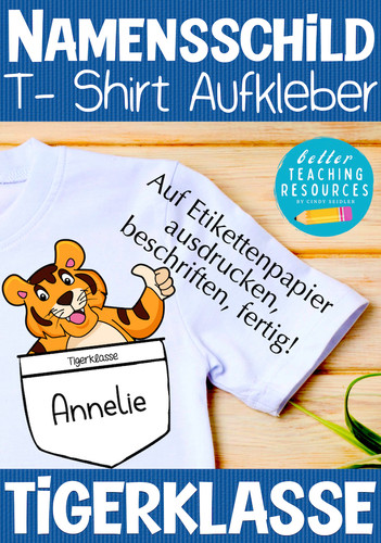 Tigerklasse Namensschilder Sticker Klassentier Tiger | PDF Grundschule ...