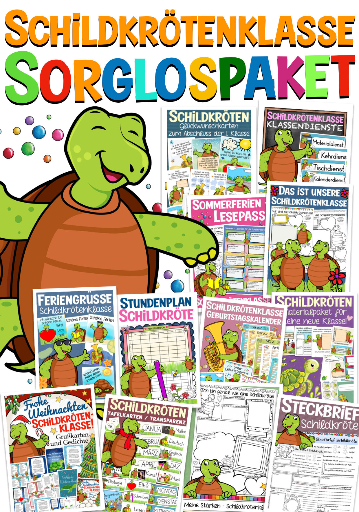 Klassentier Schildkröte Schildkrötenklasse Sorglospaket Klassenmaskottchen Grundschule