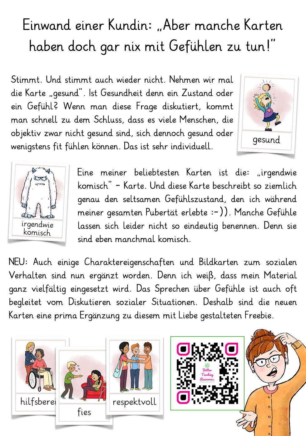 Miniaturbild: Gefühle Bildkarten kostenlos Gefühlskarten freebie für die Grundschule gratis download