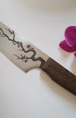 Cuchillo Grabado Sakura