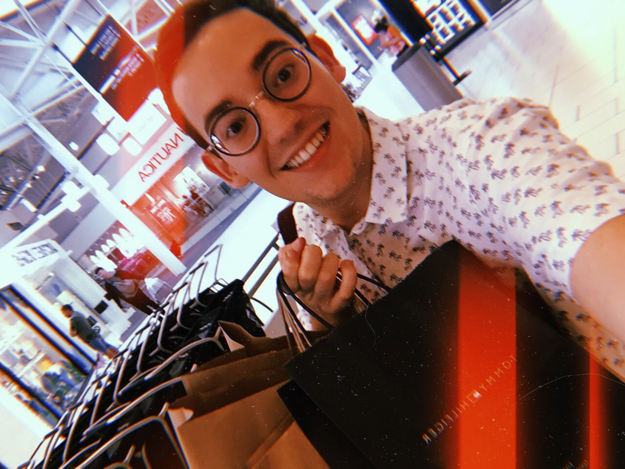 Spending all of my money on clothes!