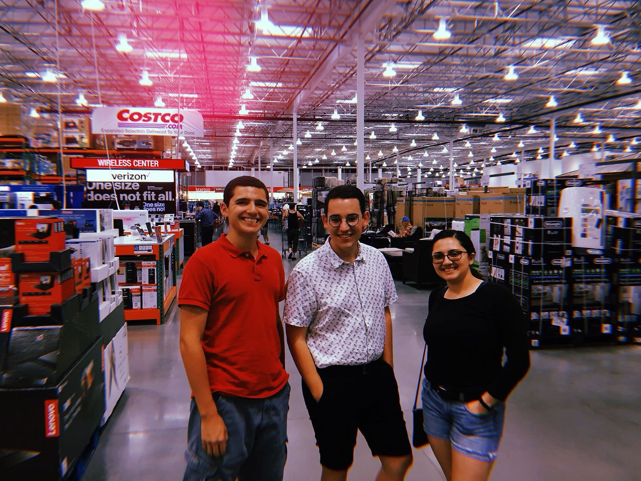 Joan's first time in Costco!