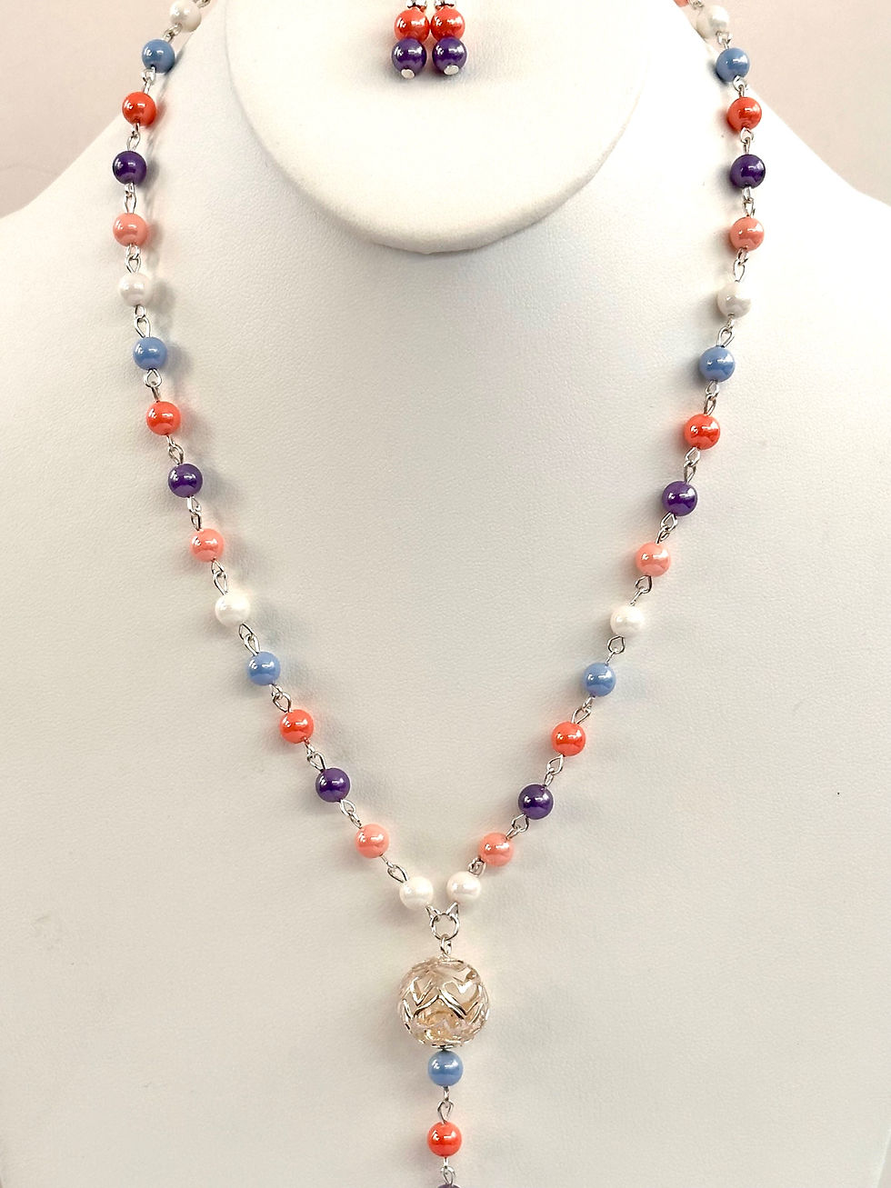 Thumbnail: Opulent Pearl Cascade Necklace Set !
