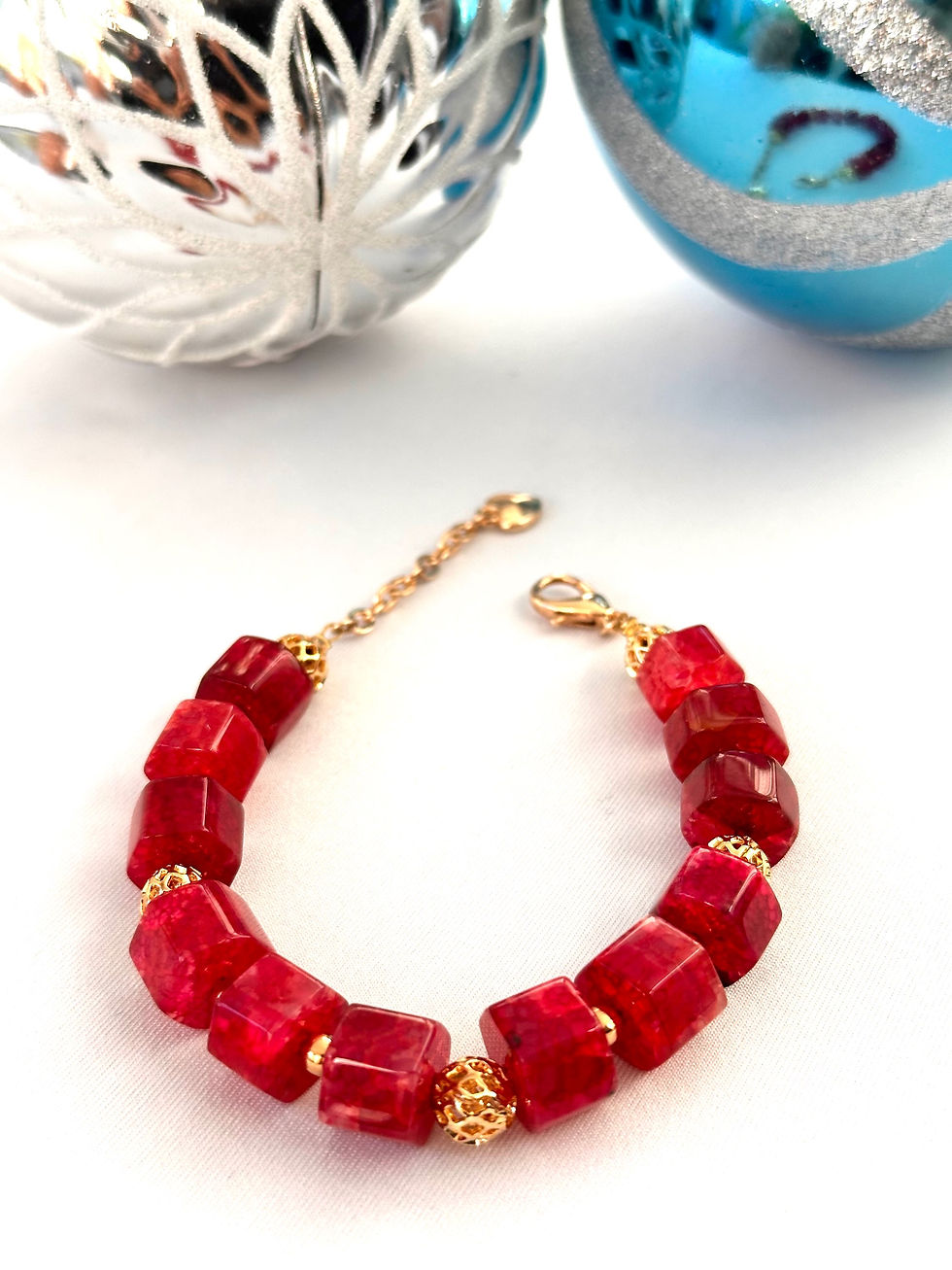 Thumbnail: Fuchsia Radiance Hexagon Bracelet!
