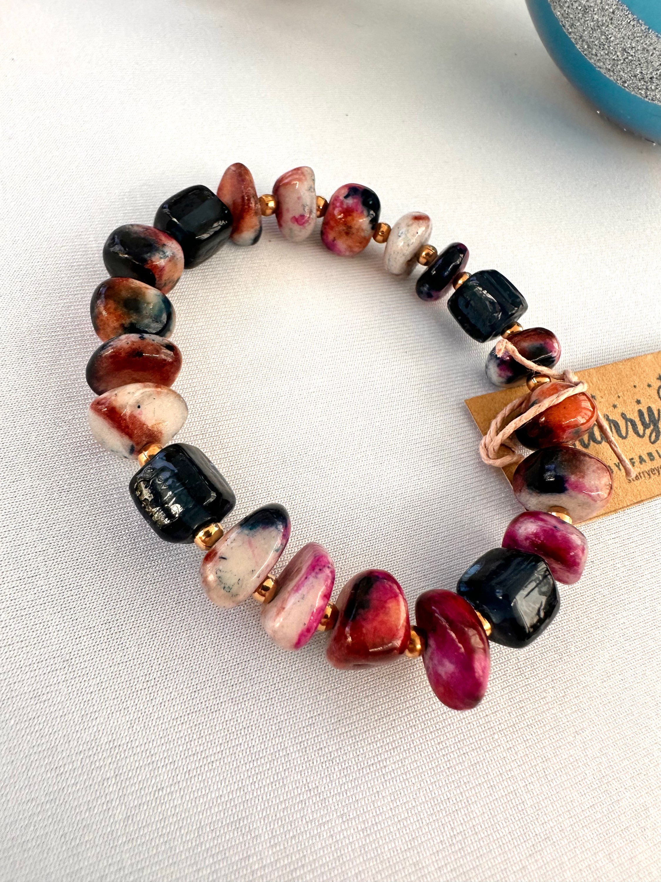 Chromatic Elegance Agate Bracelet !