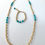 Thumbnail: Turquoise stone necklace and bracelet set.