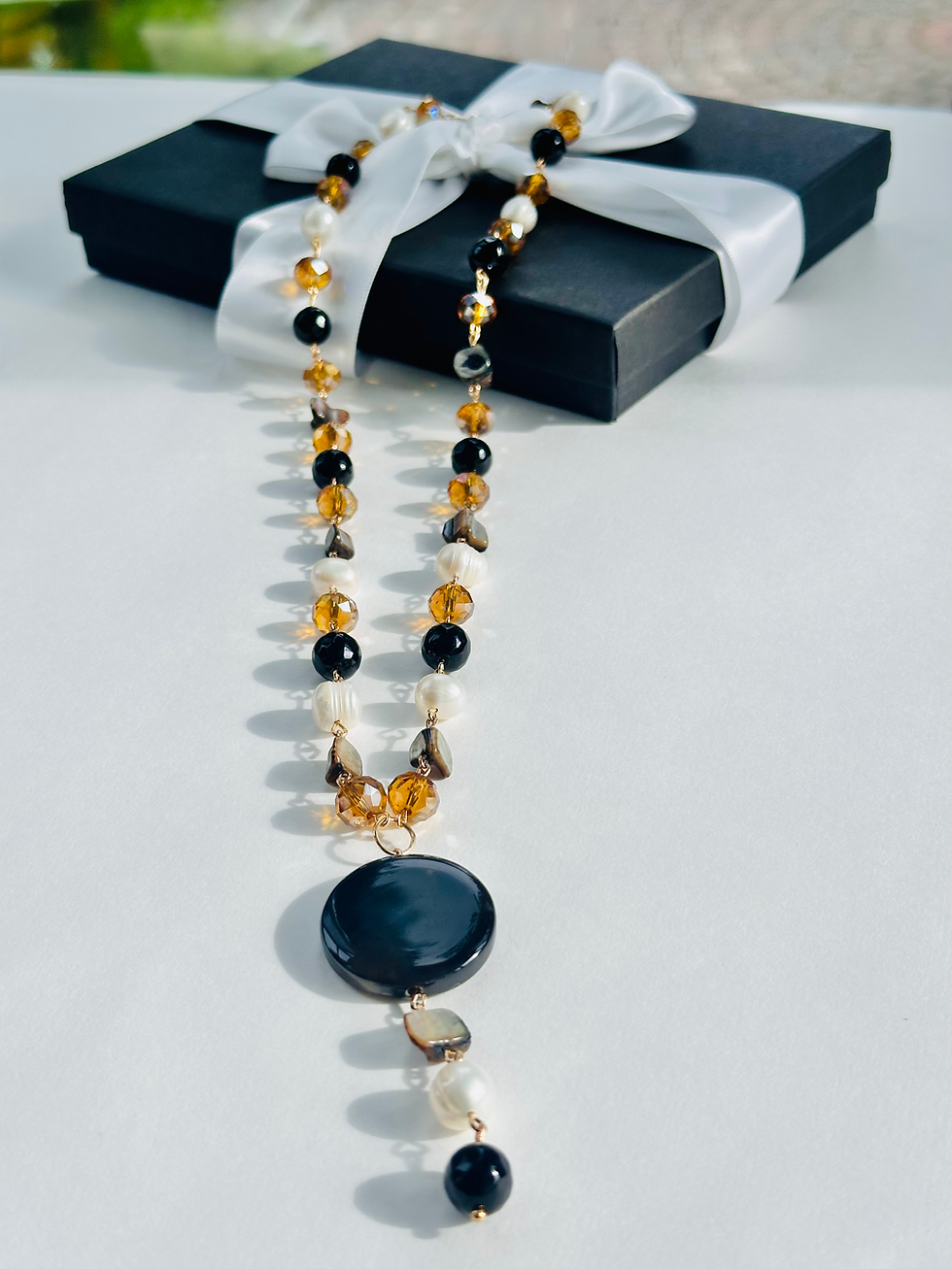 Thumbnail: Obsidian Grace Necklace !