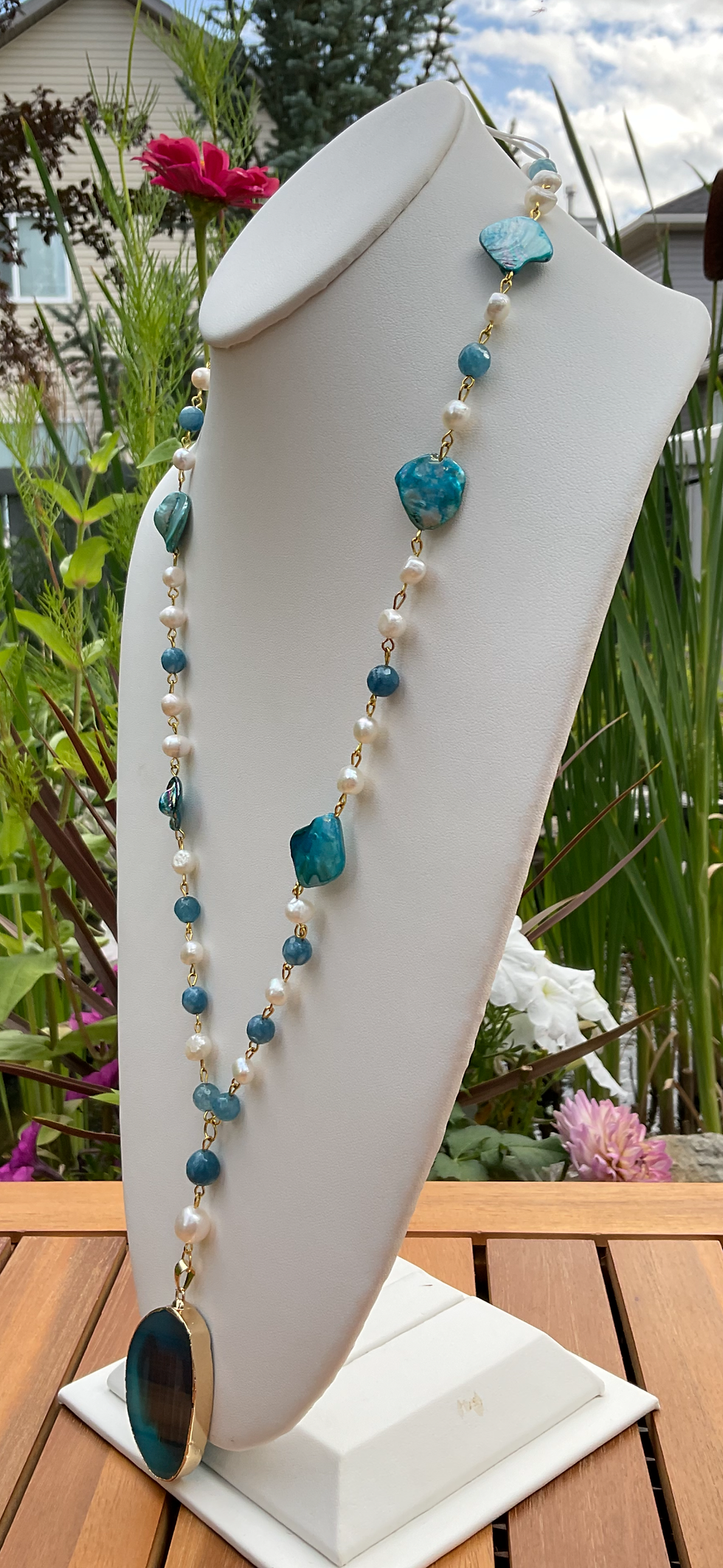 Thumbnail: Azure Serenity Elegance Necklace