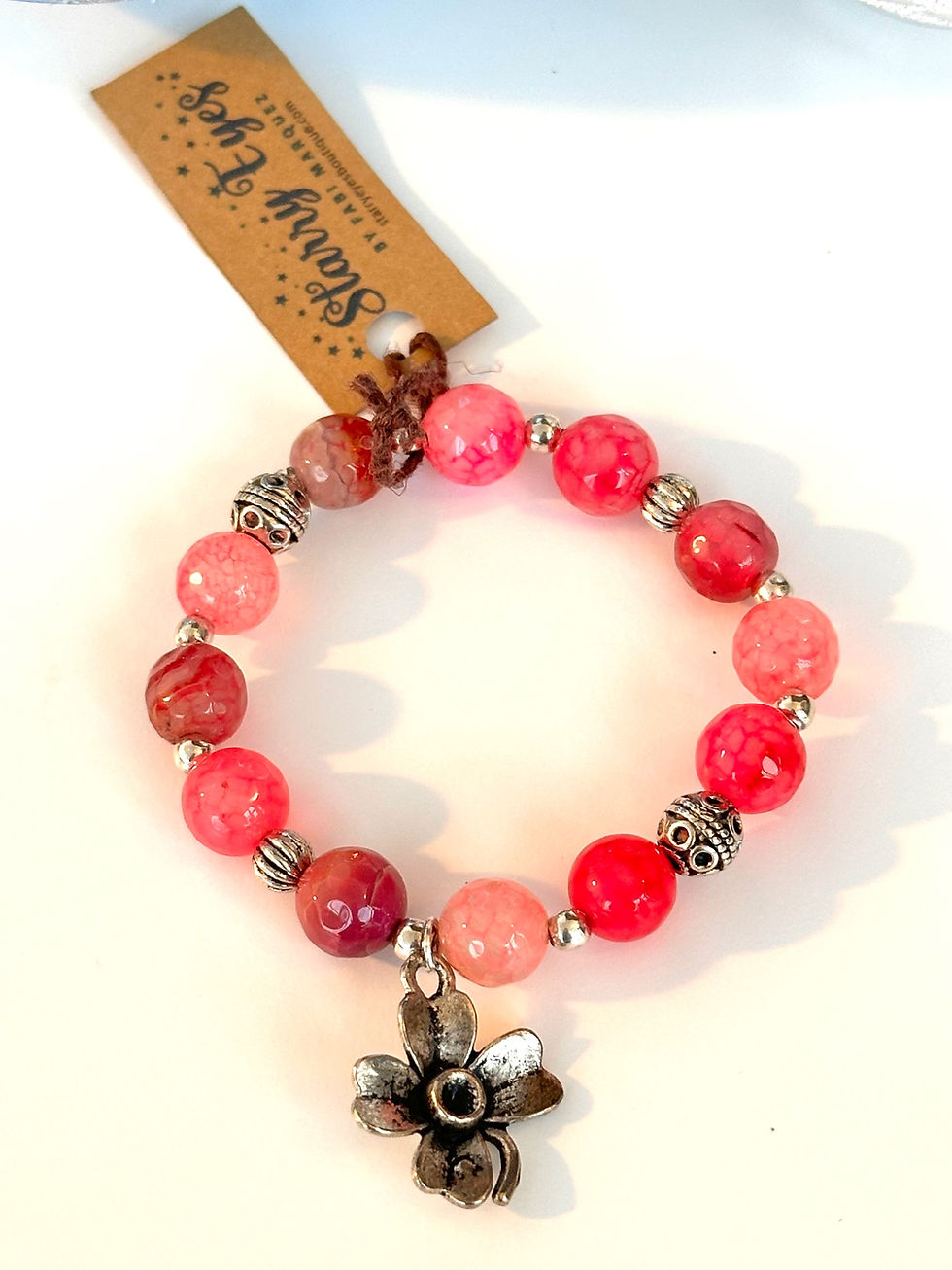 Thumbnail: Mexican Pink Elegance Agate Bracelet!